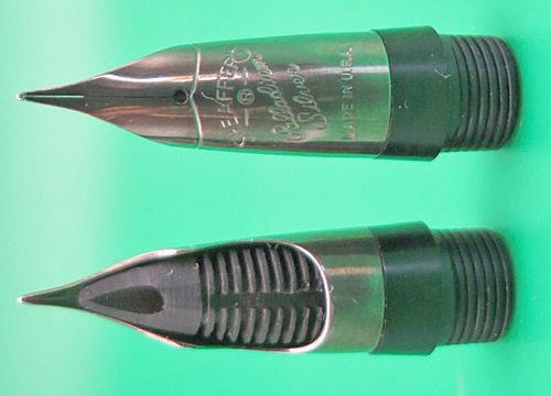 ITEM #6707: SHEAFFER SNORKEL NIB/FEED. AVALIBLE IN SIZE MED, FINE, EXTRA FINE OR ACCOUNTANT. NIB IS PALLADIUM. NOS. Specify size when ordering. 